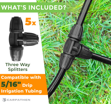 The kit include 5 x Lock Barbed Tee Connectors for 5/16